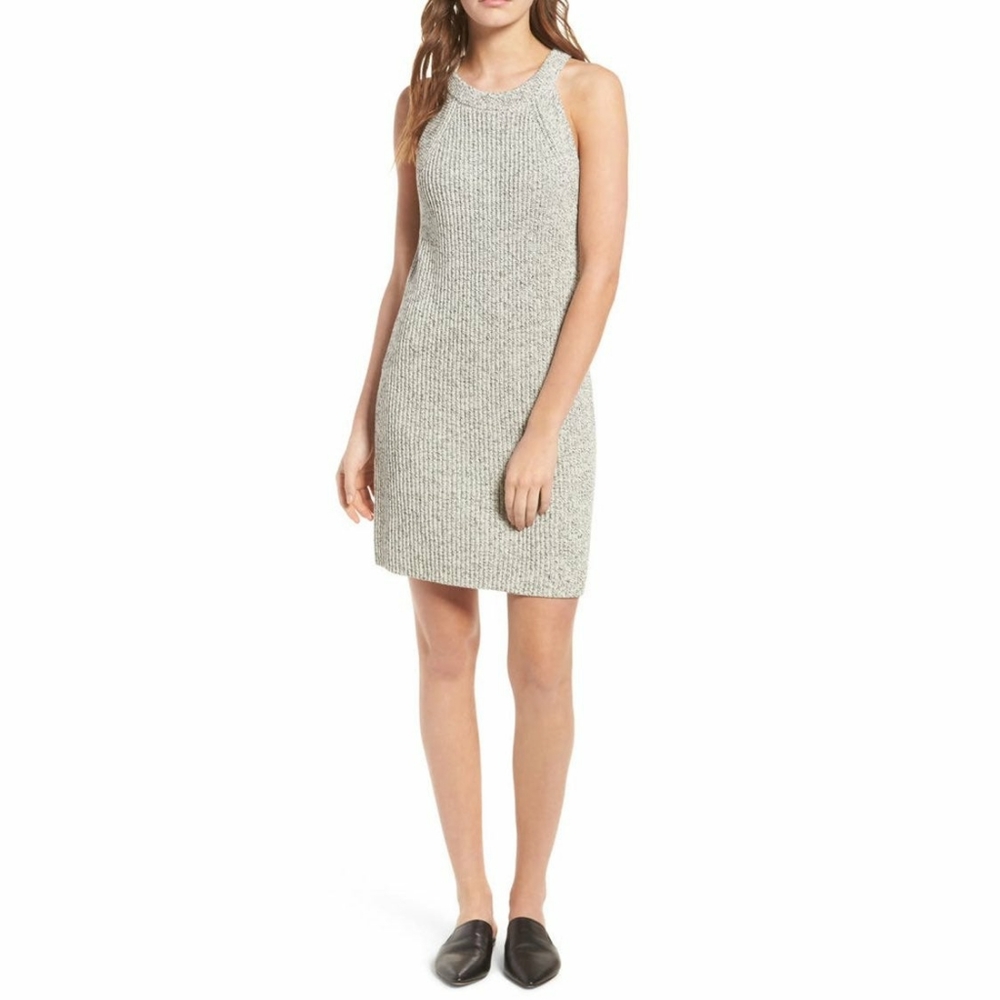 Madewell Gray Valley Pullover Crew Neck Sweater Woven Knit Tank Mini Dre… - Picture 2 of 10
